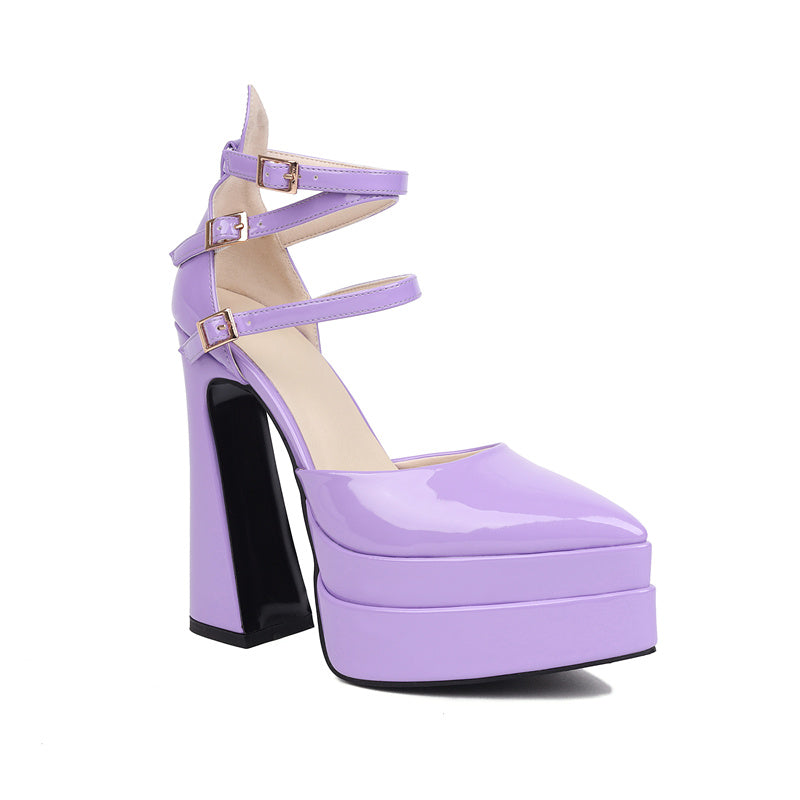 Foster Purple Platform Heels Newgew