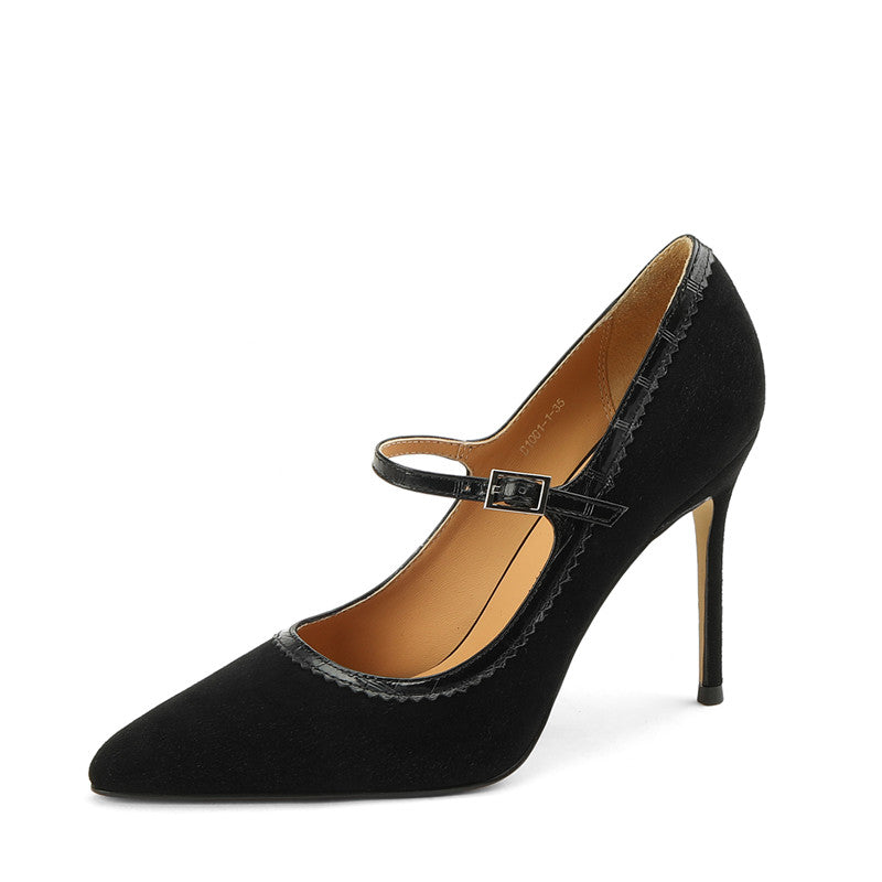 Gia Mary Jane Black Stiletto Heels Newgew