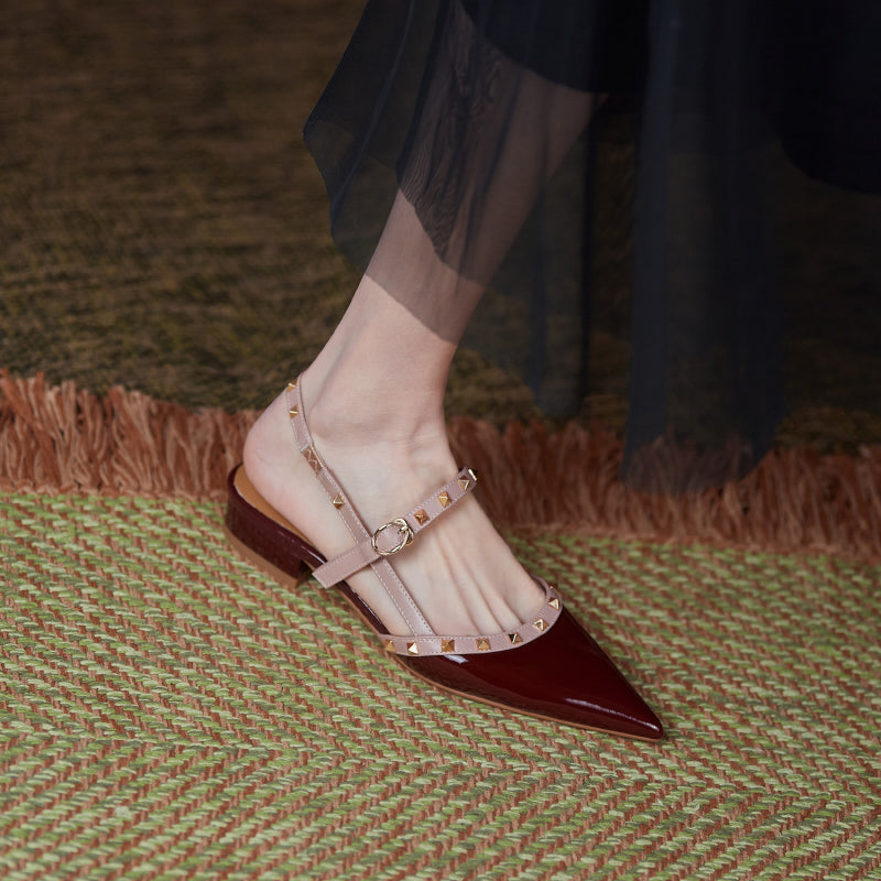 Charlotte Rivet Slingback Flats NEW GEW
