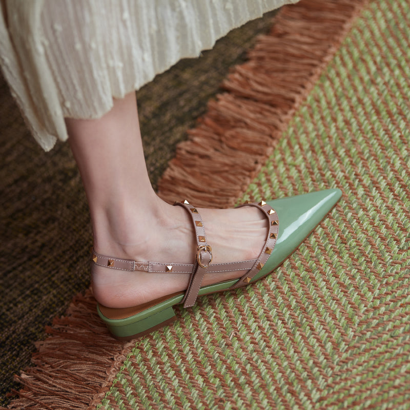 Charlotte Rivet Slingback Flats NEW GEW