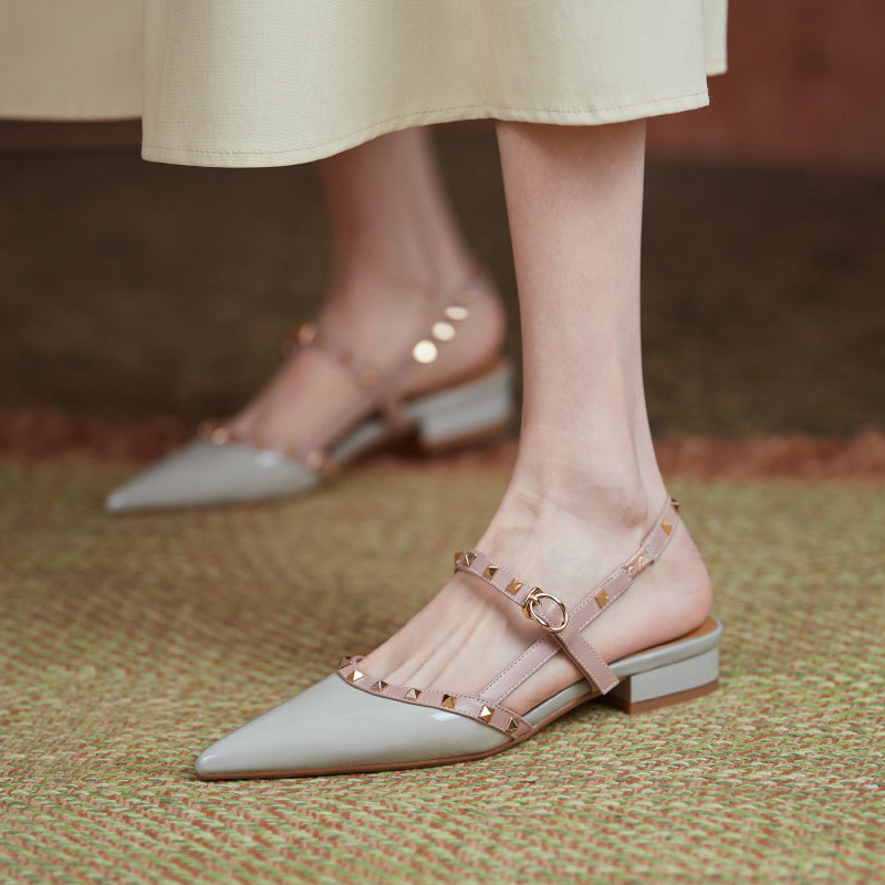 Charlotte Rivet Slingback Flats NEW GEW