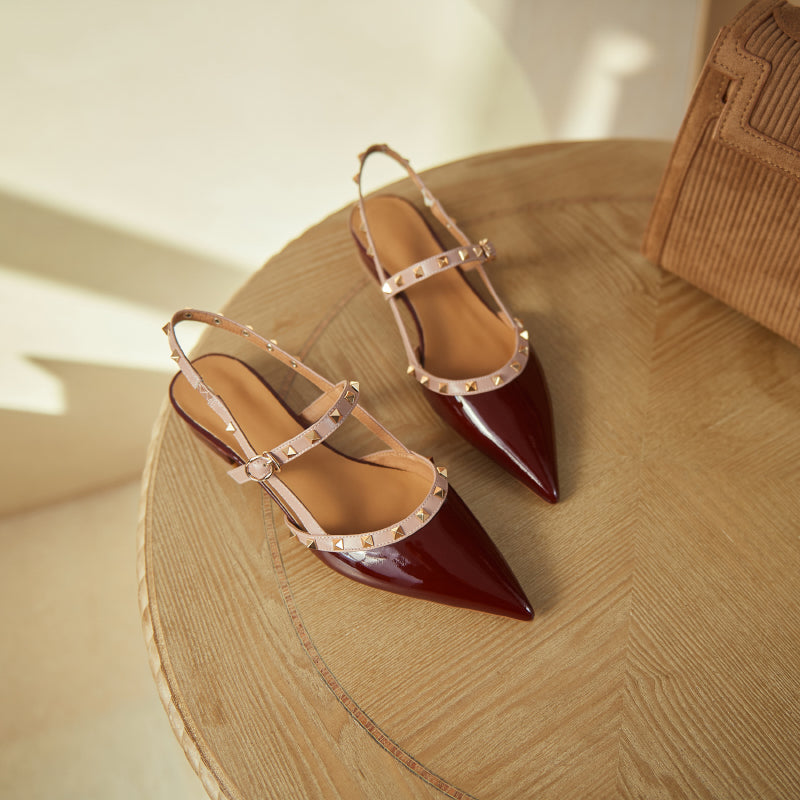 Charlotte Rivet Slingback Flats NEW GEW