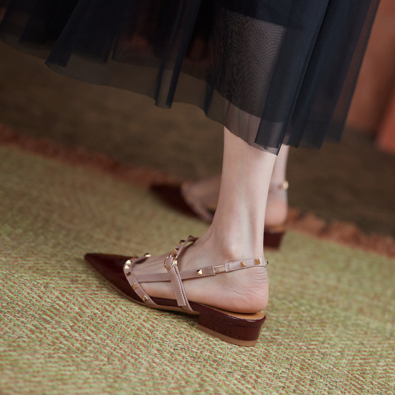 Charlotte Rivet Slingback Flats NEW GEW