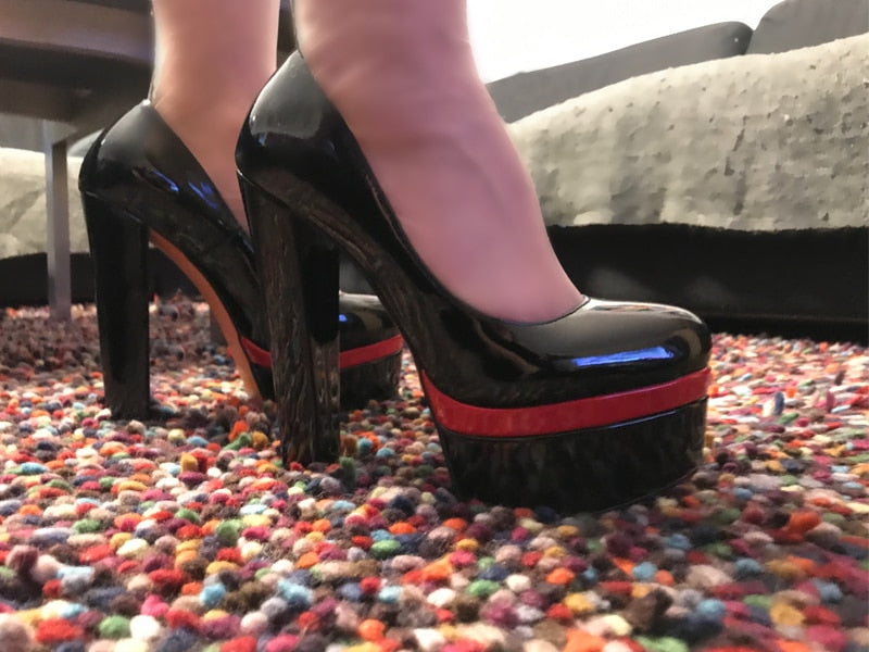 Chunky High Heels Shoes Newgew