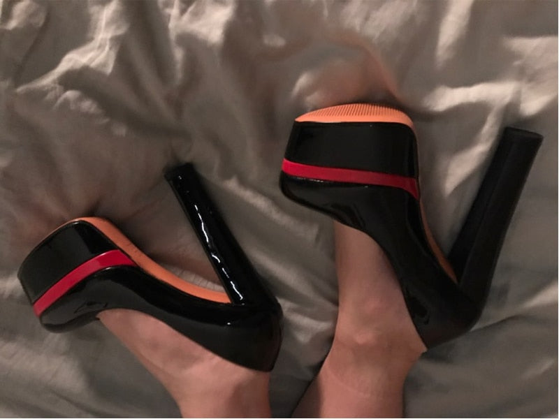 Chunky High Heels Shoes Newgew