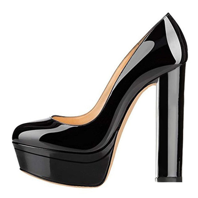 Chunky High Heels Shoes Newgew