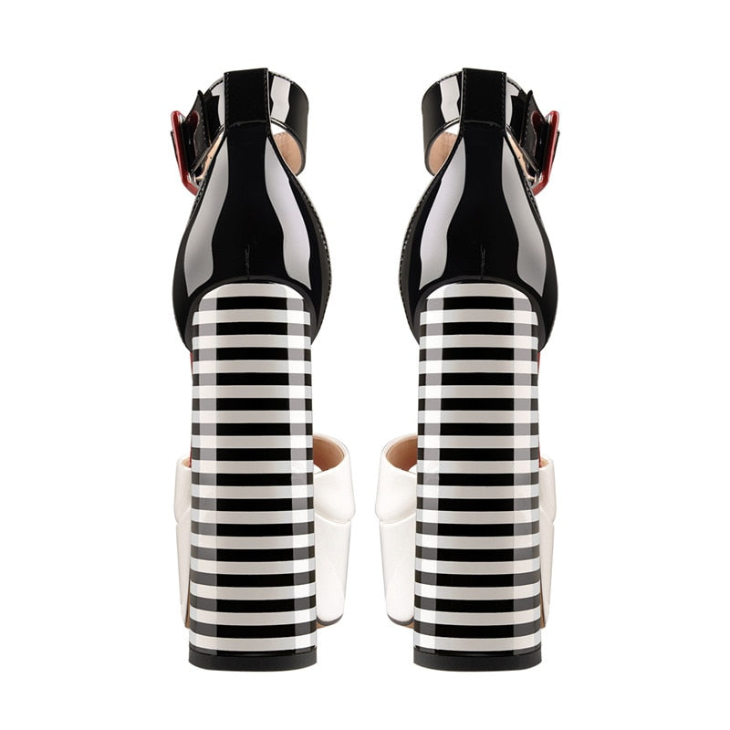 Chunky Square Heels Sandals Newgew