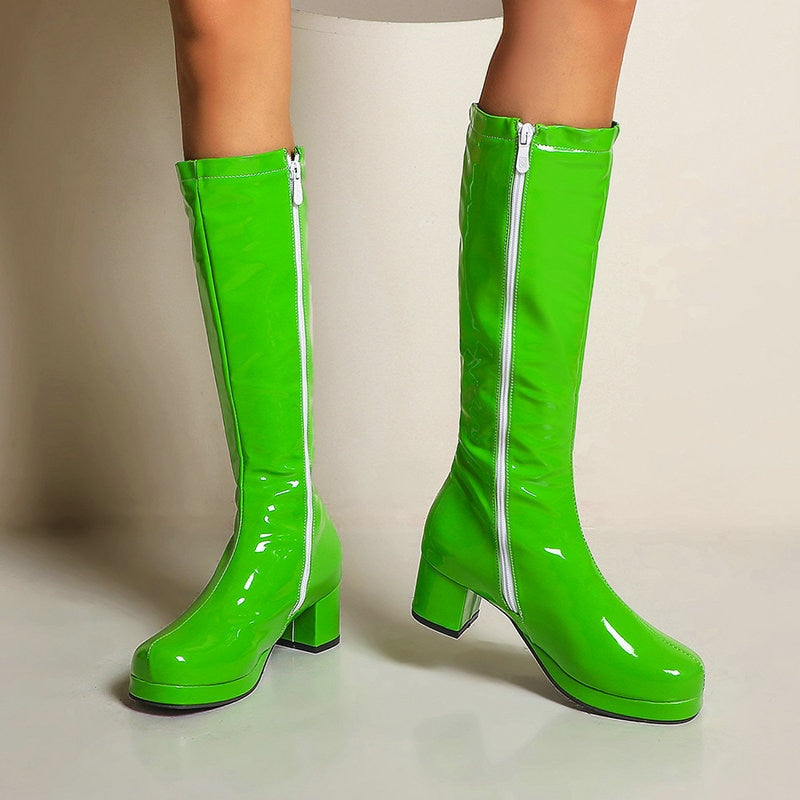 Leather Waterproof Knee High Boots 5-10.5 Newgew