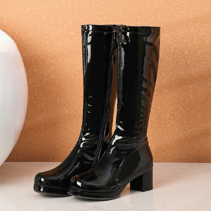 Leather Waterproof Knee High Boots 5-10.5 Newgew