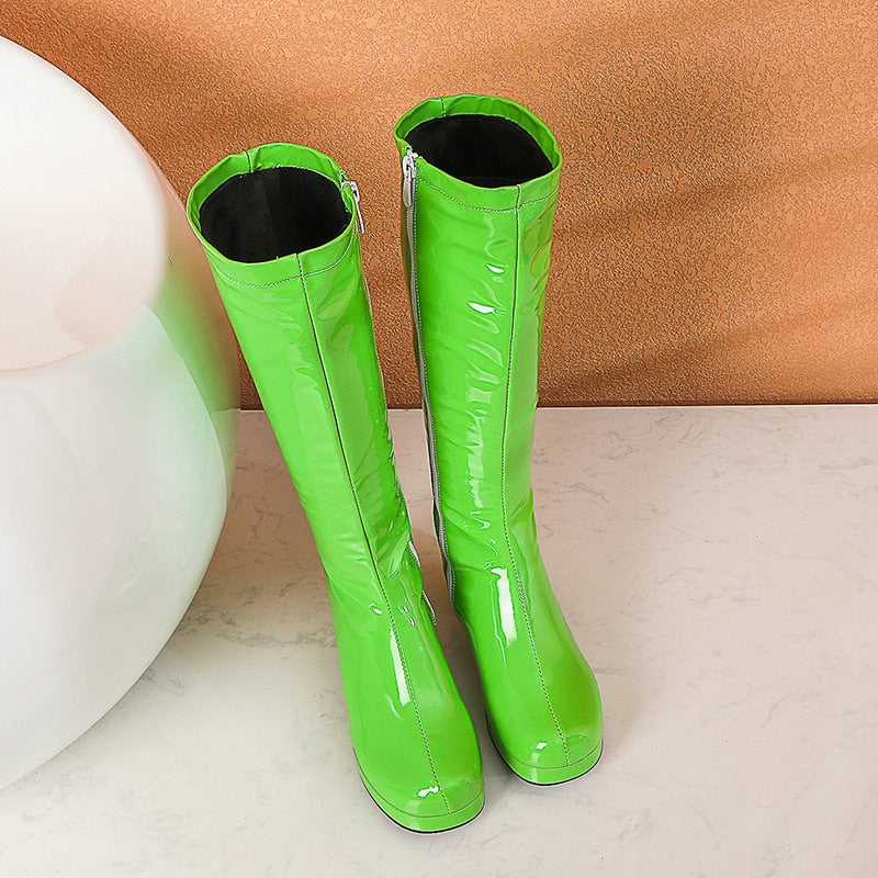 Leather Waterproof Knee High Boots 5-10.5 Newgew