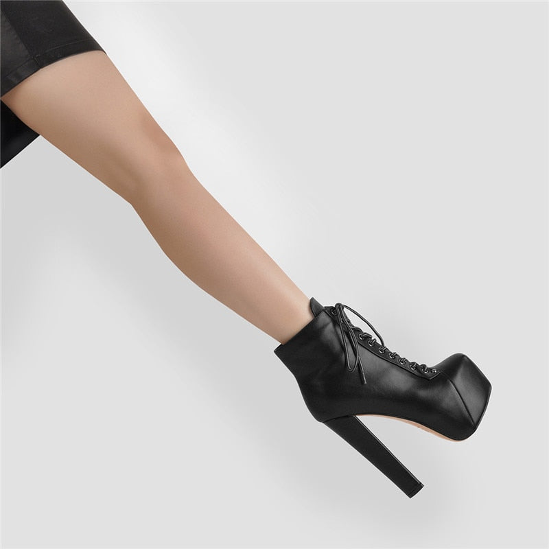 High Block Heel Booties Newgew