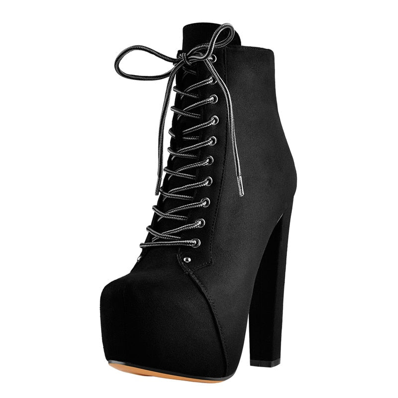 High Block Heel Booties Newgew