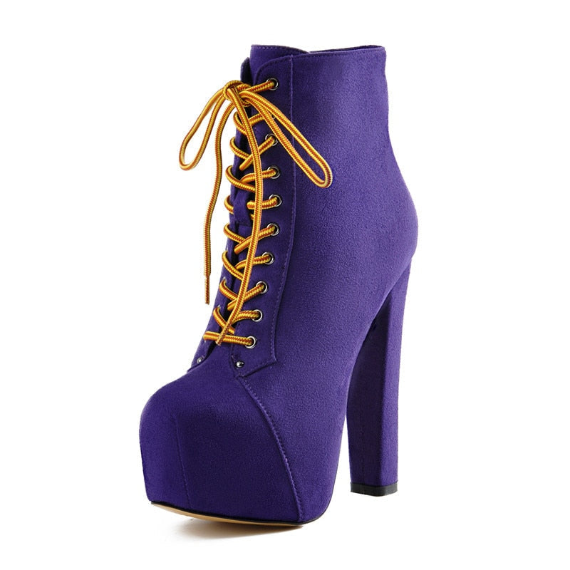 High Block Heel Booties Newgew
