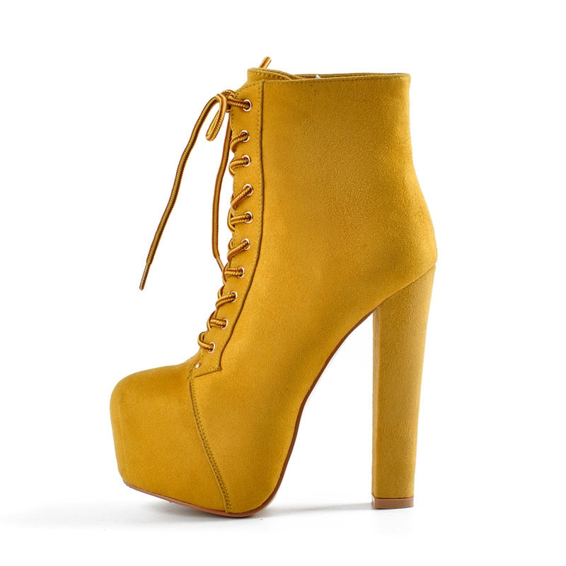 High Block Heel Booties Newgew