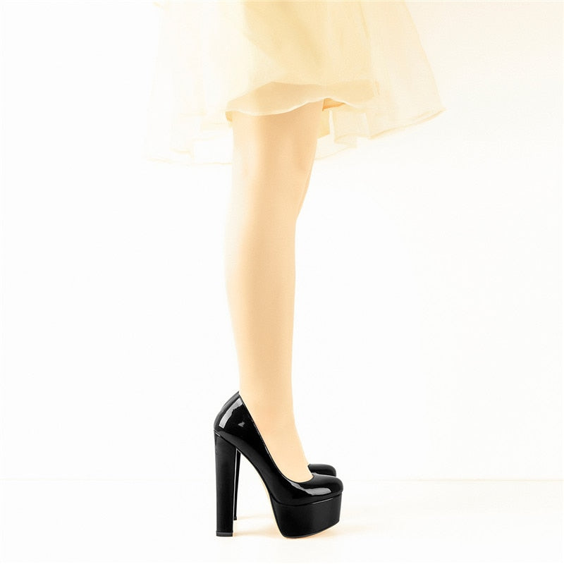 Chunky High Heels Shoes Newgew