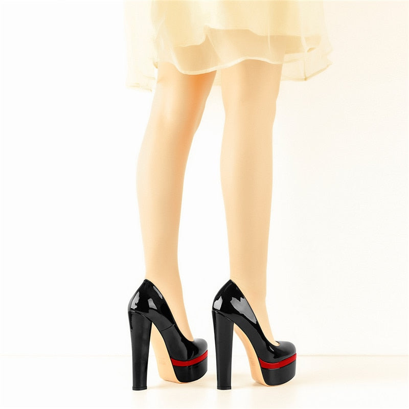 Chunky High Heels Shoes Newgew