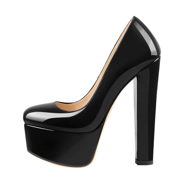Chunky High Heels Shoes Newgew