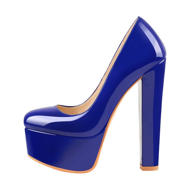 Chunky High Heels Shoes Newgew