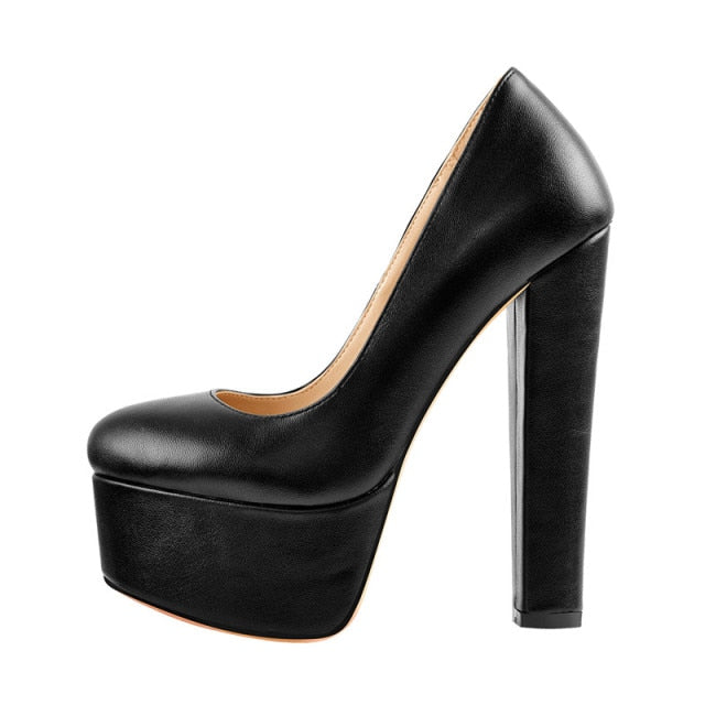 Chunky High Heels Shoes Newgew