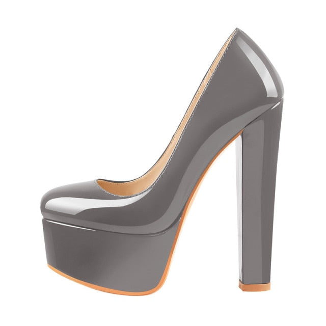 Chunky High Heels Shoes Newgew