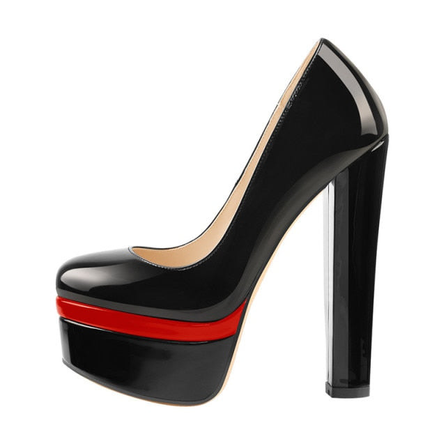 Chunky High Heels Shoes Newgew
