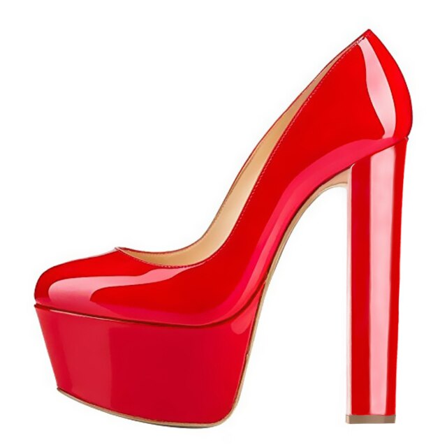 Chunky High Heels Shoes Newgew