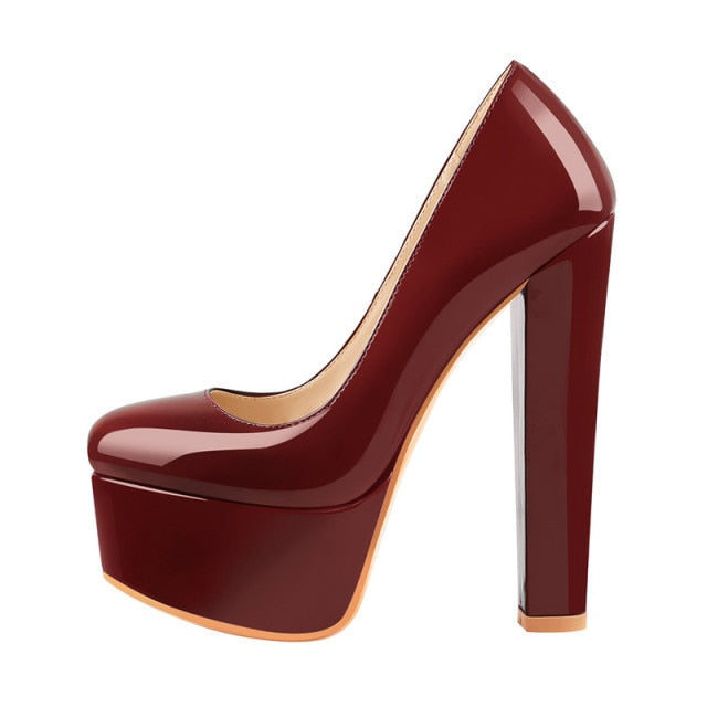 Chunky High Heels Shoes Newgew