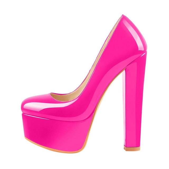 Chunky High Heels Shoes Newgew