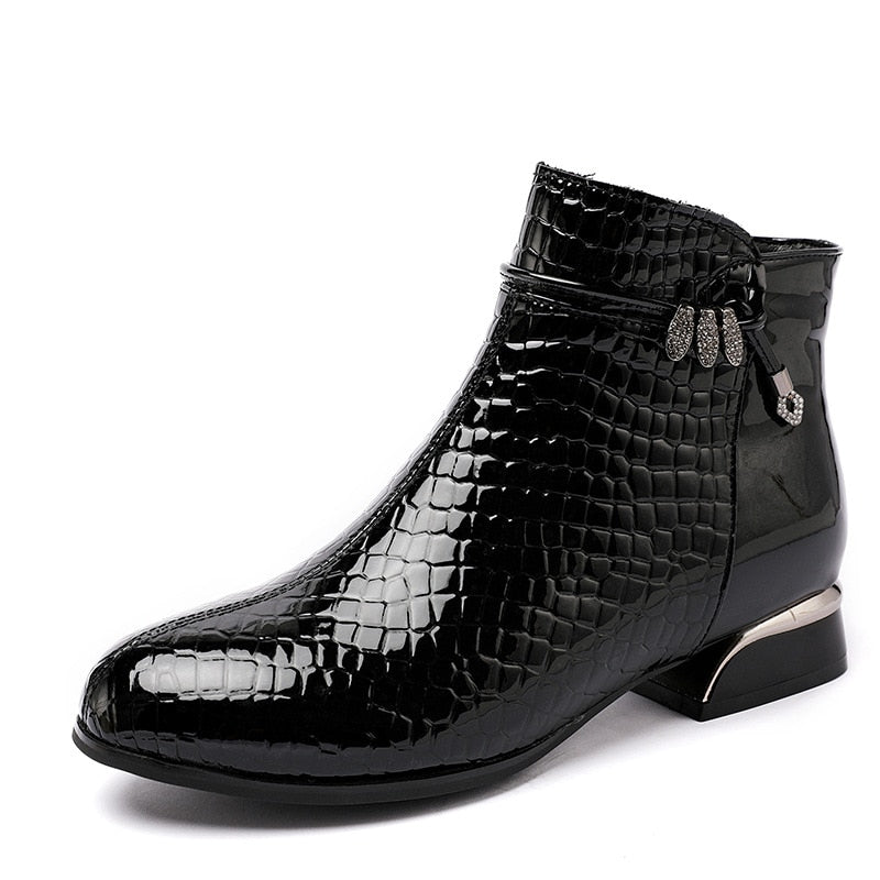 Ankle Boots Genuine Leather Newgew