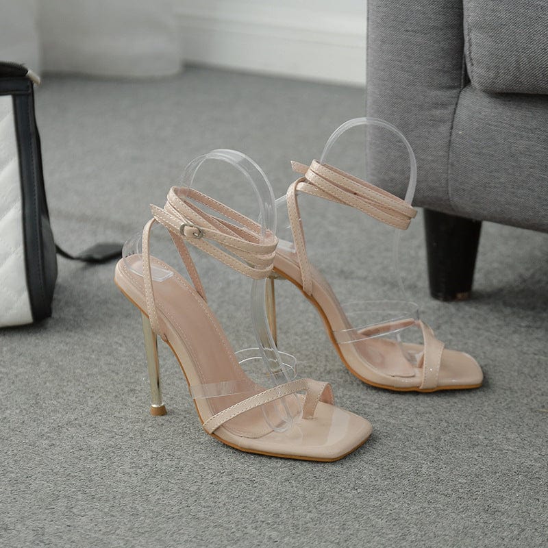 Sloppy Toe All-Match Heeled Sandals Newgew