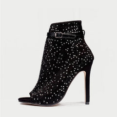 Hot Drill With Stiletto Heel Diamond sandals Newgew