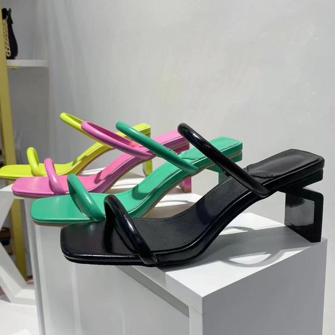 One Word Belt Heeled Sandals Newgew
