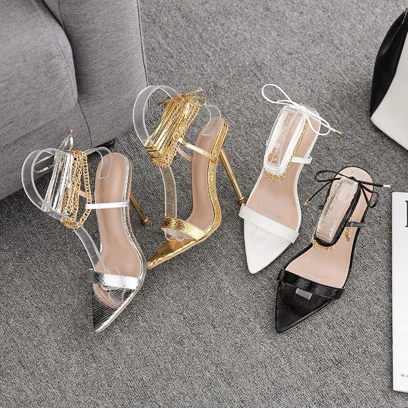 Pointed Strappy Sandals Newgew