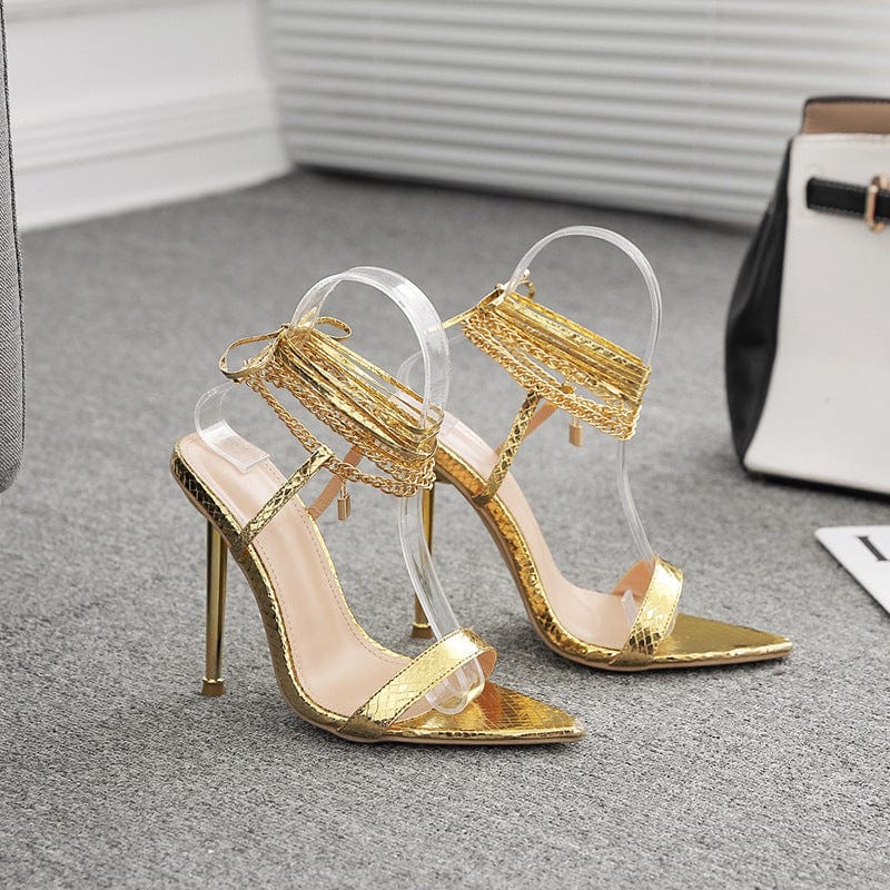 Pointed Strappy Sandals Newgew