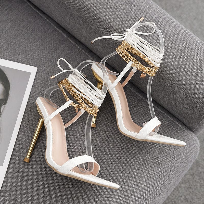 Pointed Strappy Sandals Newgew