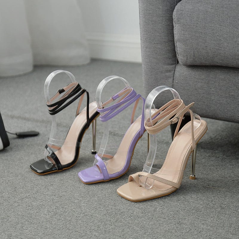 Sloppy Toe All-Match Heeled Sandals Newgew
