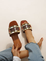 Sequin Button Slippers Newgew