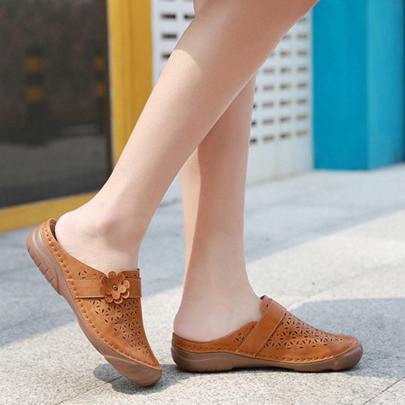 Women Casual Soft Leather Slippers Newgew