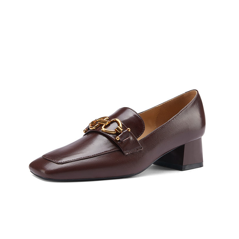 Ivana Brown Women's Heeled Loafers newgew