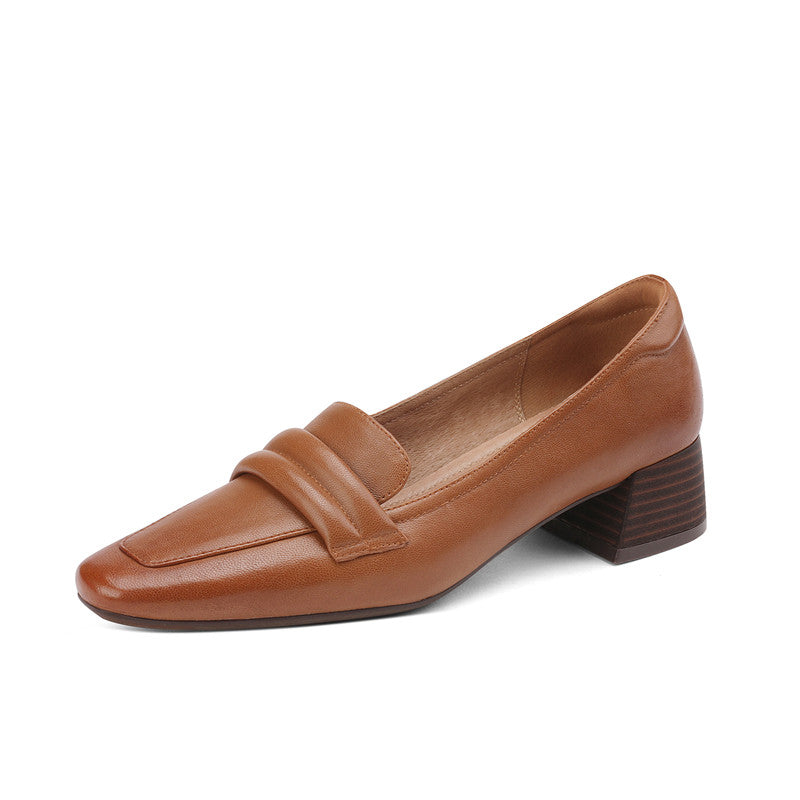 Irena Brown Low Heel Loafers Women Newgew