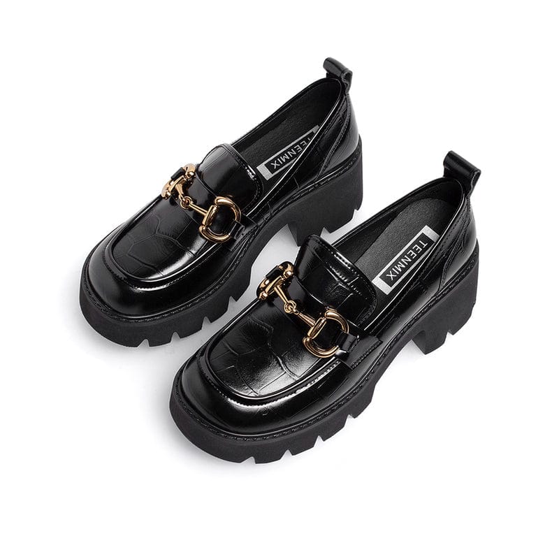 Literary Retro Temperament leather shoes Newgew