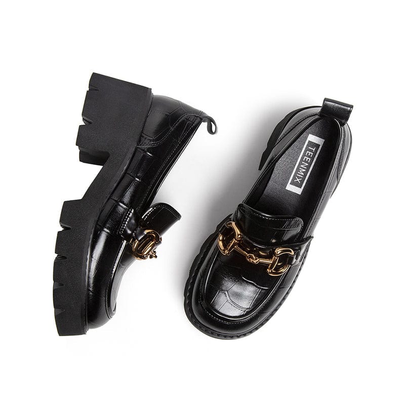Literary Retro Temperament leather shoes Newgew