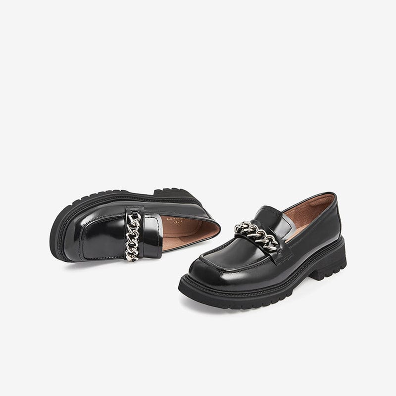 Square And All-Match Loafers Newgew