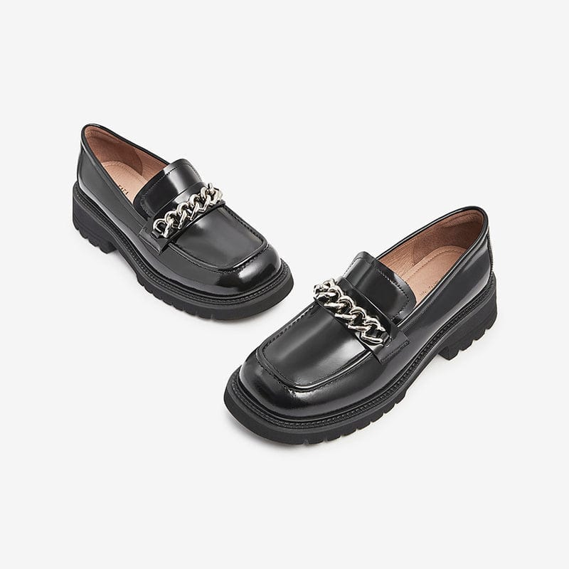 Square And All-Match Loafers Newgew
