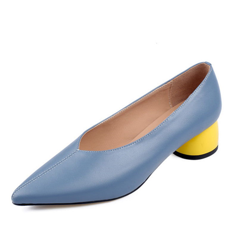 Xenia V Cut Pointy Toe Pumps Heels Newgew