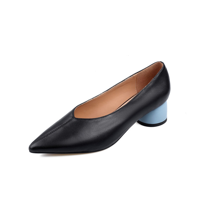 Xenia V Cut Pointy Toe Pumps Heels Newgew