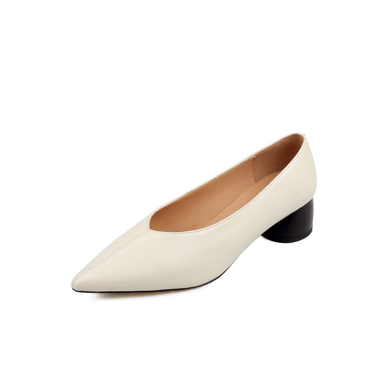 Xenia V Cut Pointy Toe Pumps Heels Newgew