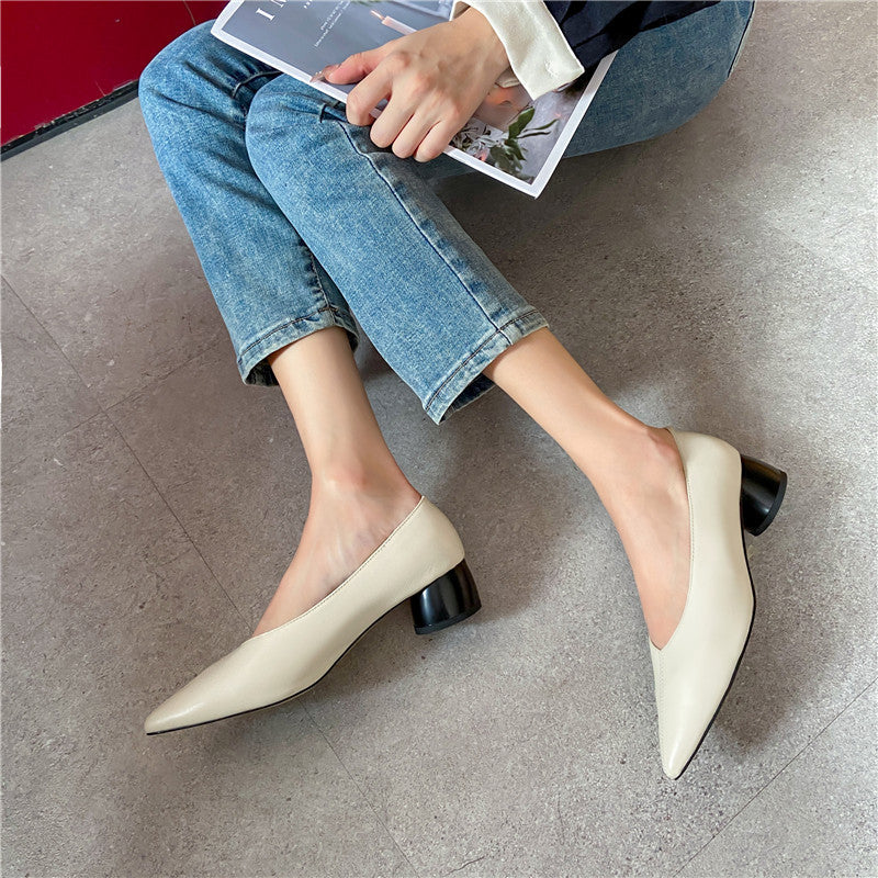 Xenia V Cut Pointy Toe Pumps Heels Newgew