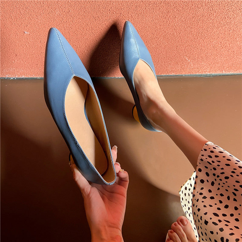 Xenia V Cut Pointy Toe Pumps Heels Newgew