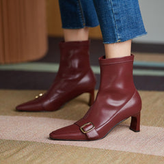 Erica Vintage Buckle Booties NEW GEW